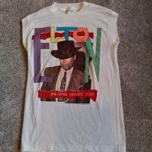 Elton John original Breaking Heatrs Tour sleeveless tshirt